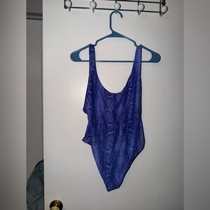 Victoria's Secret Royal Blue Snake-Print One-Piece Swimsuit